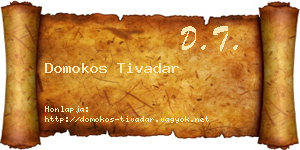 Domokos Tivadar névjegykártya